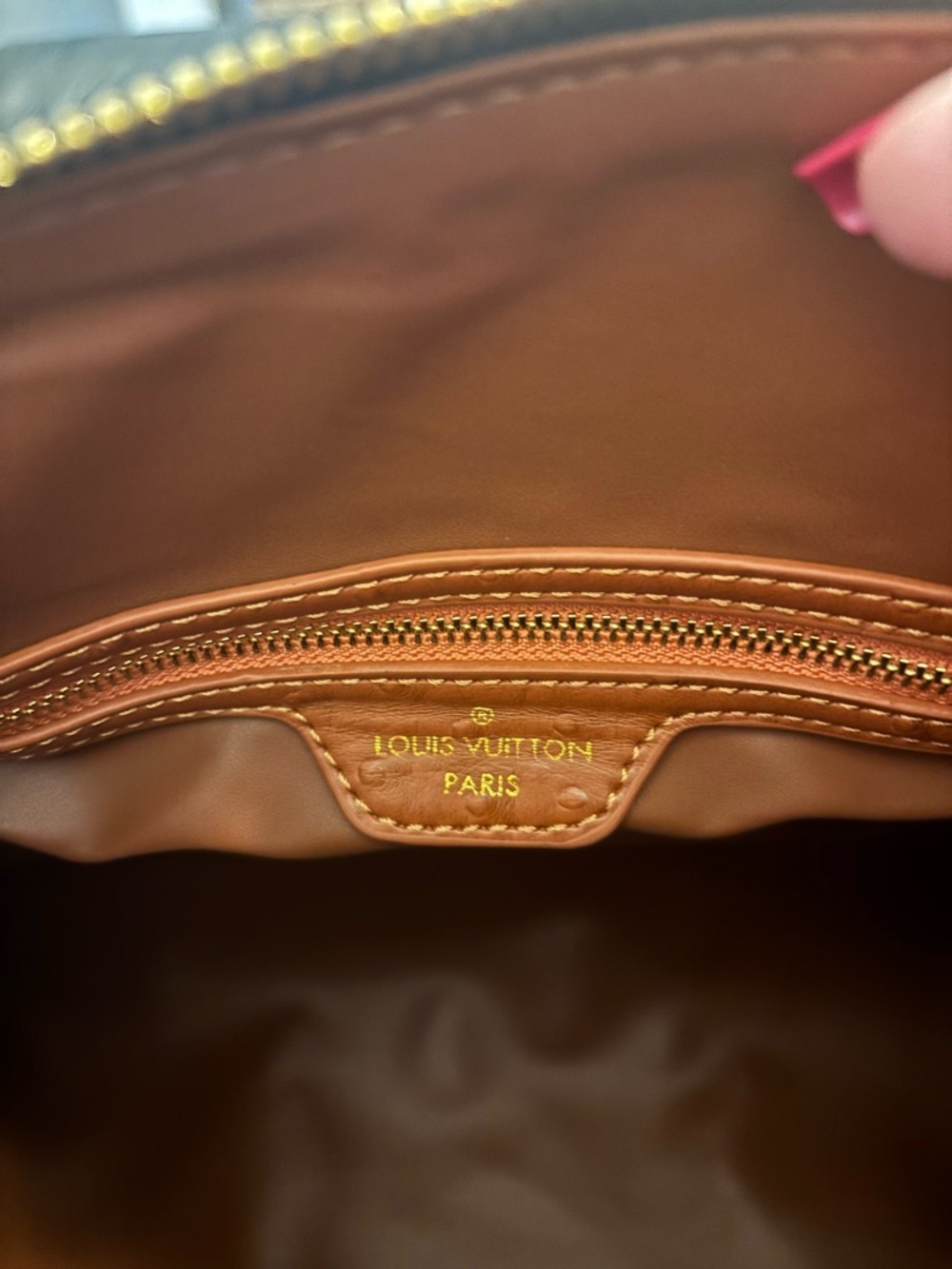 Daisys Boutique Brown Monogram Satchel with Tan Trim - Picture 6 of 8
